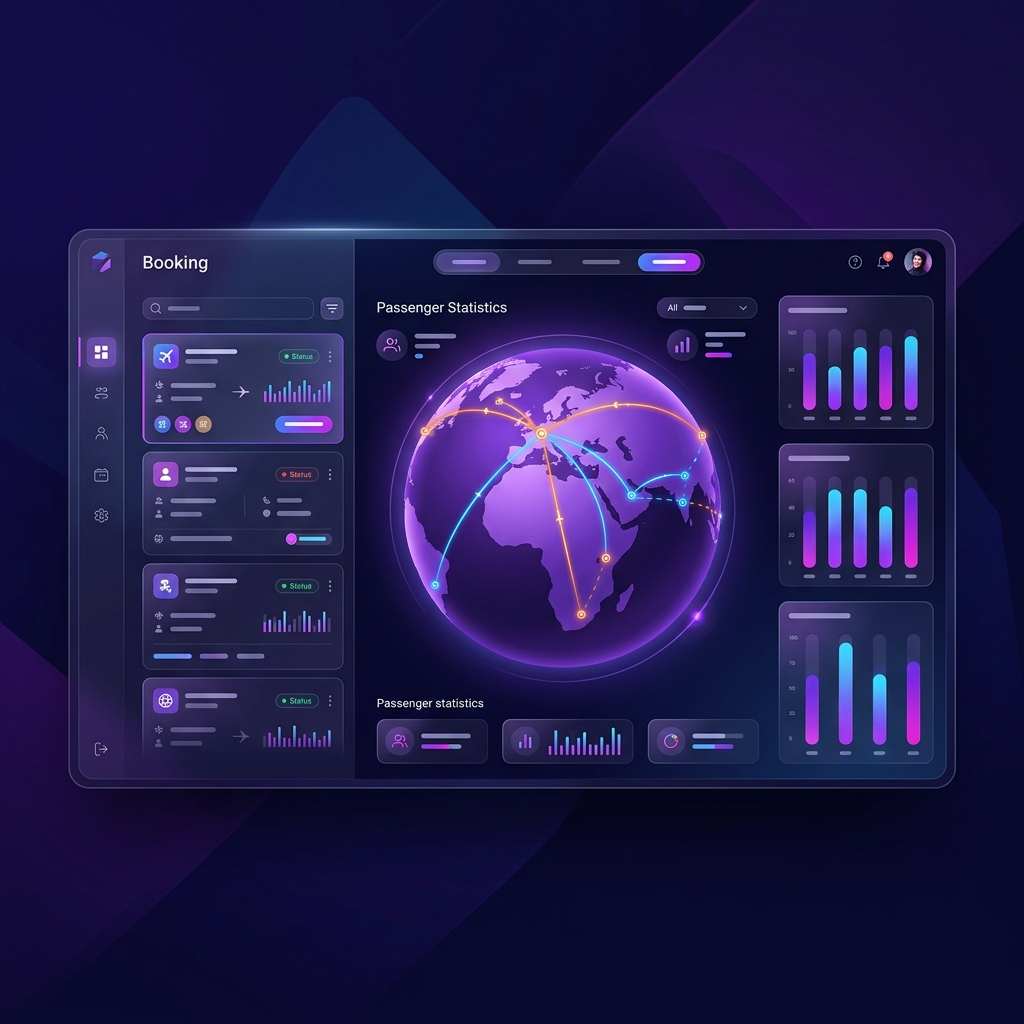 Travel Technology Platform Dashboard Mockup